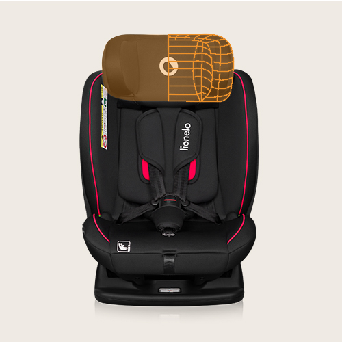 lionelo Aart i-Size Black Carbon Red — Kindersitz